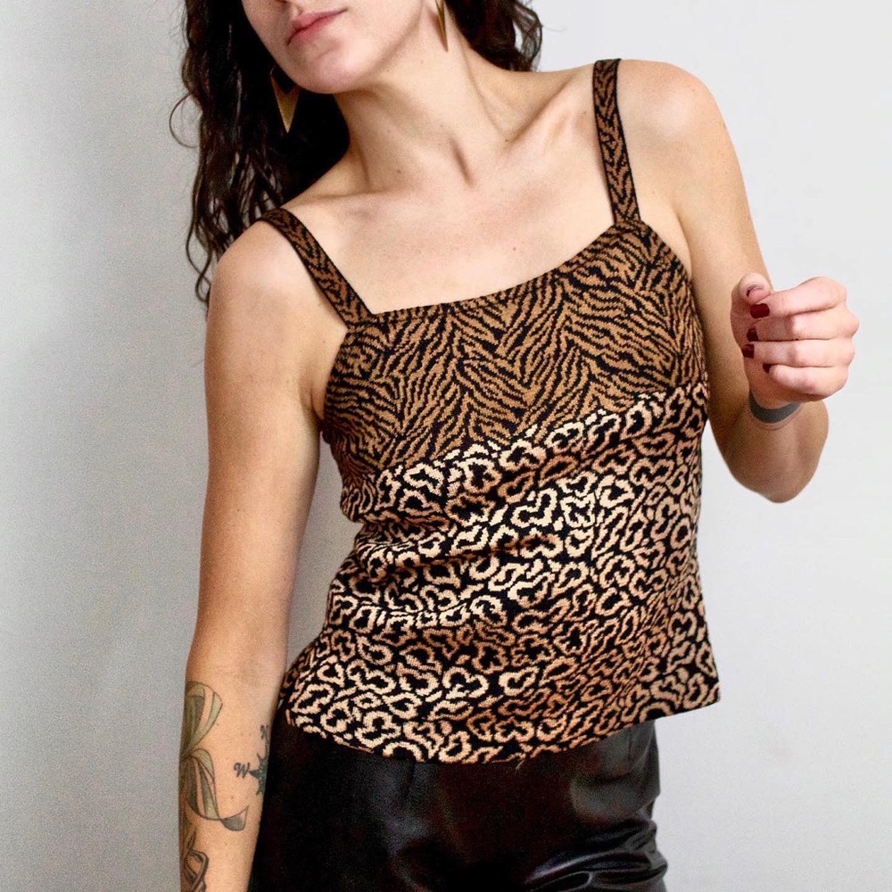 Animal Mixprint Knit Tank